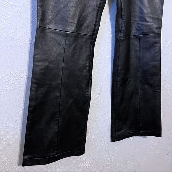 Saguaro 90's Vintage High Waist LEATHER Boot Cut  Pants Size 8 Womens - Picture 4 of 9